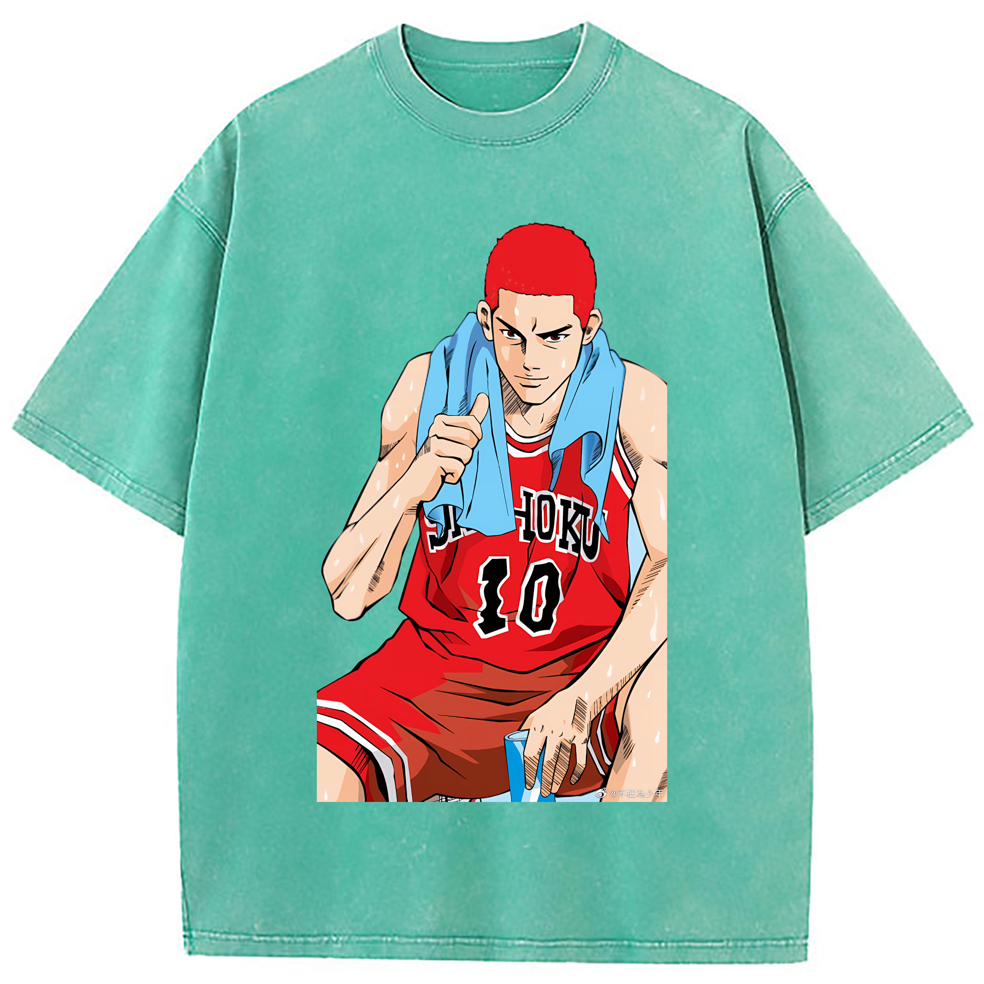 （画像用） SLAM DUNK／スラムダンク 綿100% ヴィンテージ風 半袖Tシャツ（フロントプリント）